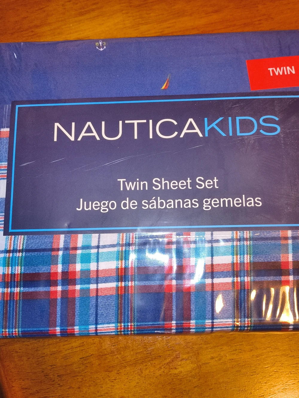 Nautica Kids Twin Sheet Set - Blue Plaid